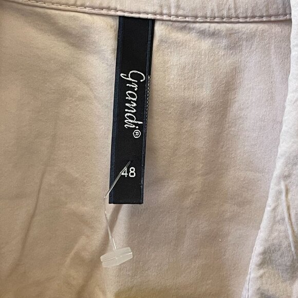 Grandi Vintage-Inspired Embellished light pink Button-Up Shirt ‎ Sz 48  Gemstone - Picture 2 of 15